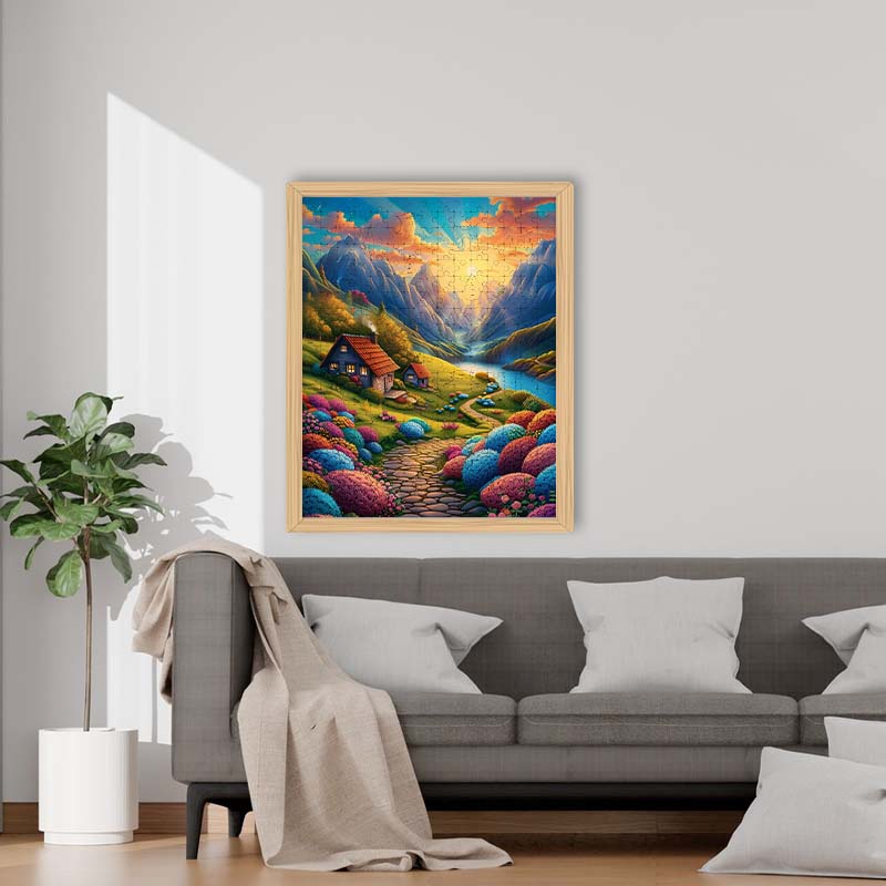 Serene Valley Retreat - Holzpuzzle
