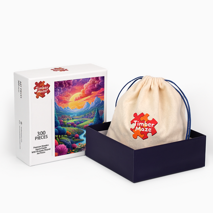 Sonnenuntergangstal - Holzpuzzle