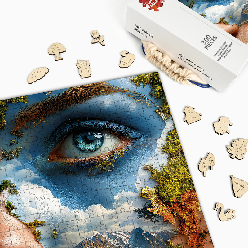 Blick der Erde - Holzpuzzle