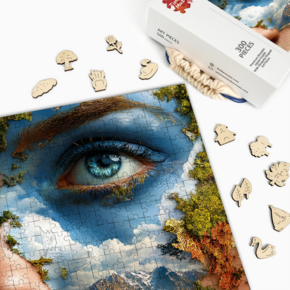 Blick der Erde - Holzpuzzle