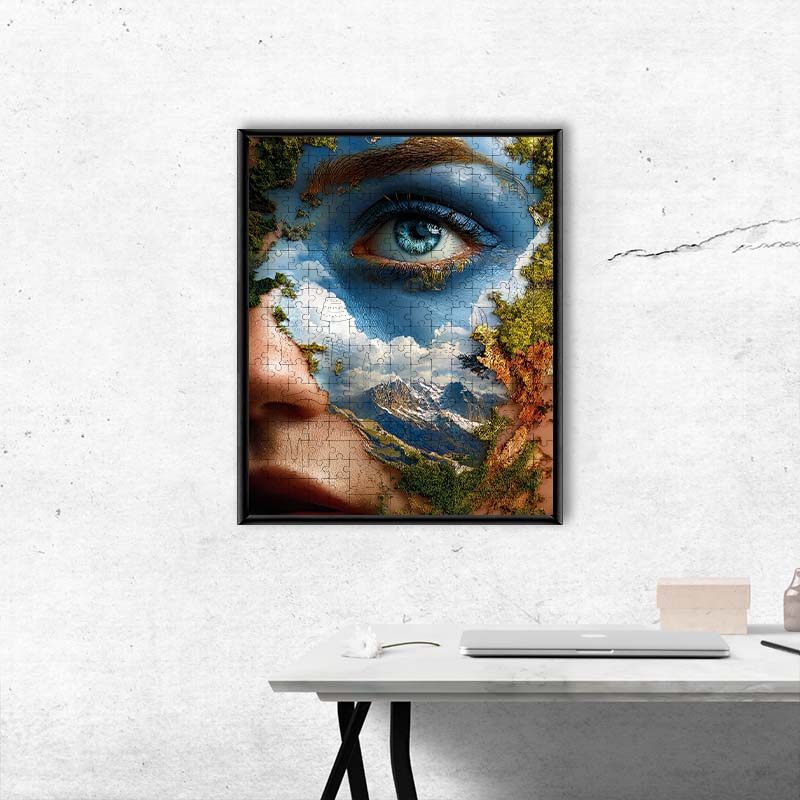 Blick der Erde - Holzpuzzle