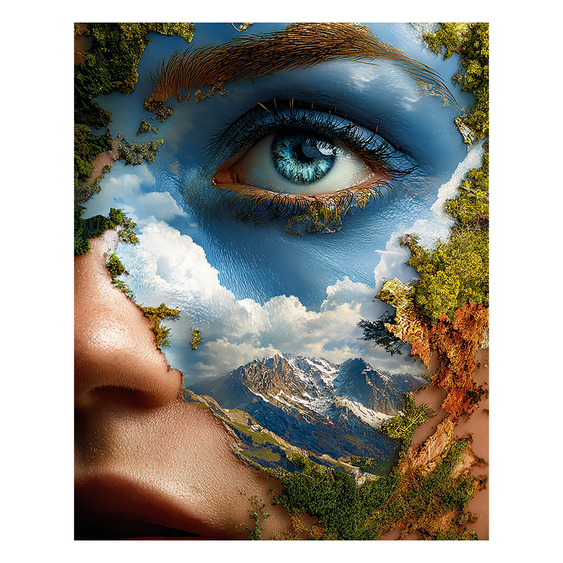 Blick der Erde - Holzpuzzle