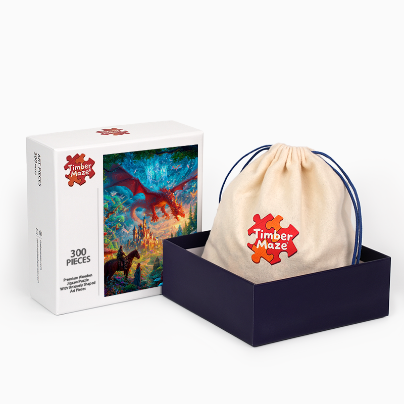 Himmlischer Drache - Holzpuzzle