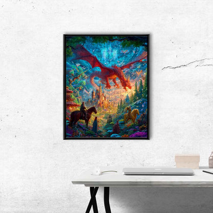 Himmlischer Drache - Holzpuzzle