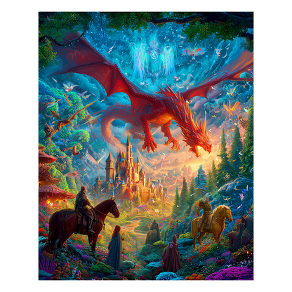 Himmlischer Drache - Holzpuzzle