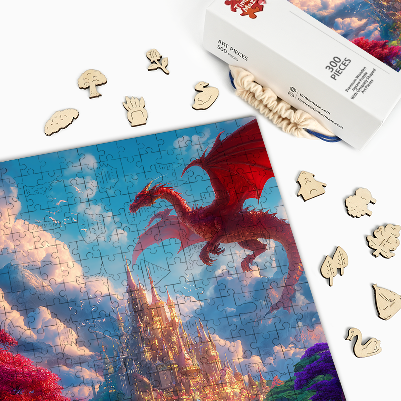 Drachenburg - Holzpuzzle