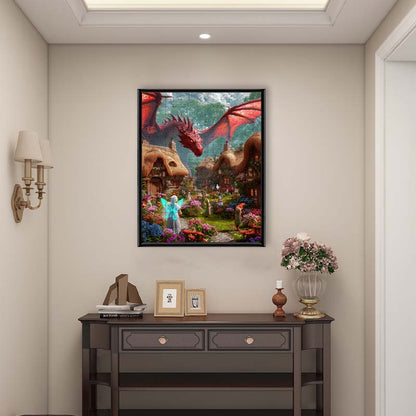 Drachenmärchendorf - Holzpuzzle