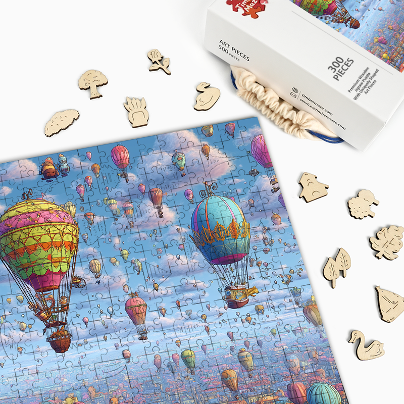 Himmelsballon-Festival - Holzpuzzle