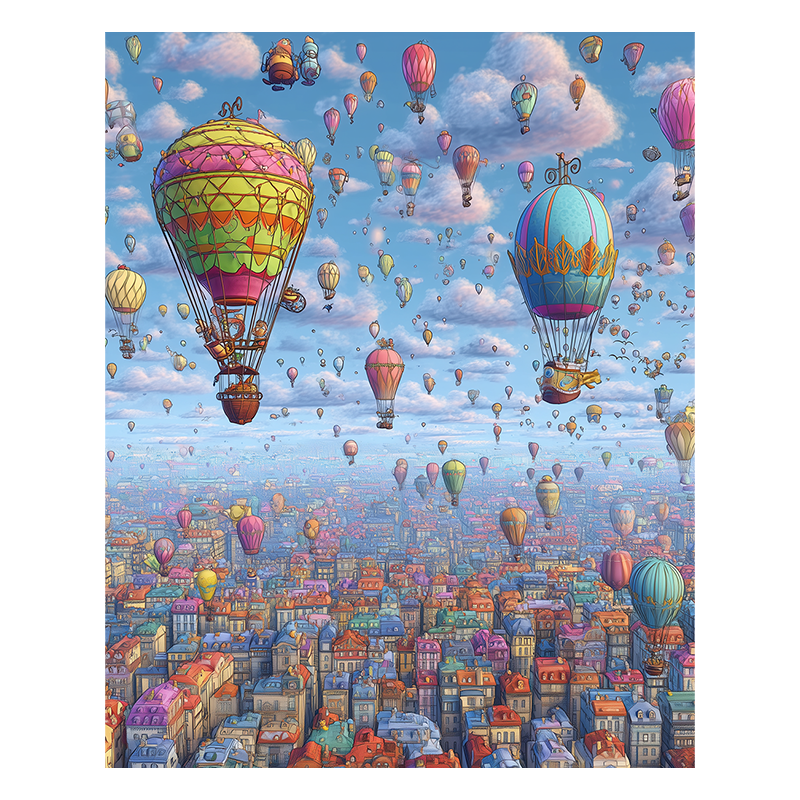 Himmelsballon-Festival - Holzpuzzle