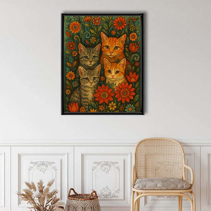 Böhmische Katzen - Holzpuzzle