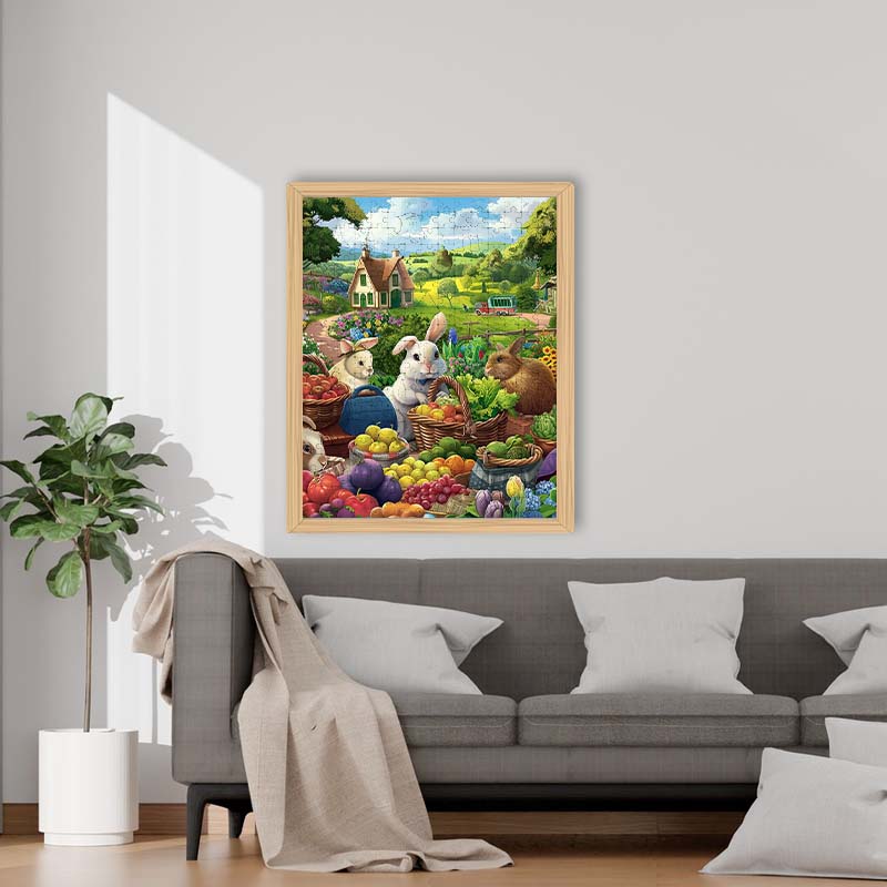 Hasenparty - Holzpuzzle