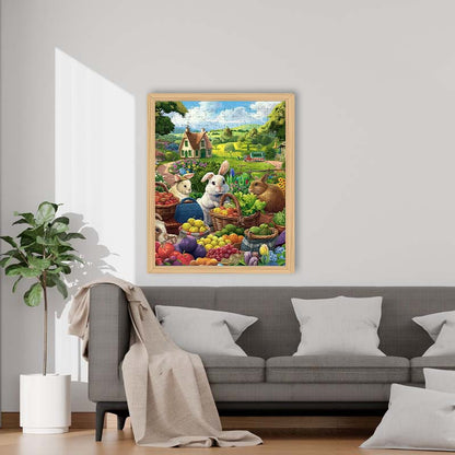 Hasenparty - Holzpuzzle