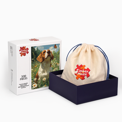 Hund und Schmetterling - Holzpuzzle