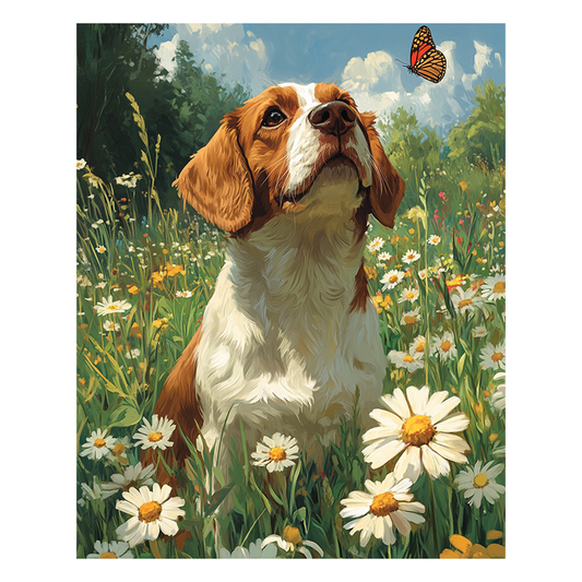 Hund und Schmetterling - Holzpuzzle