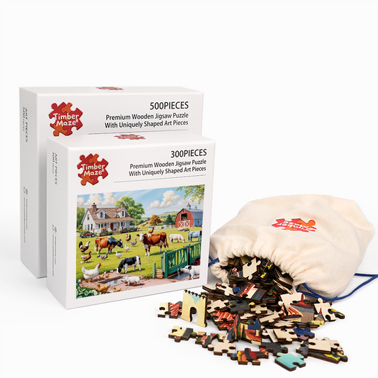 Bauernhofleben - Holzpuzzle