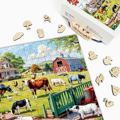 Bauernhofleben - Holzpuzzle