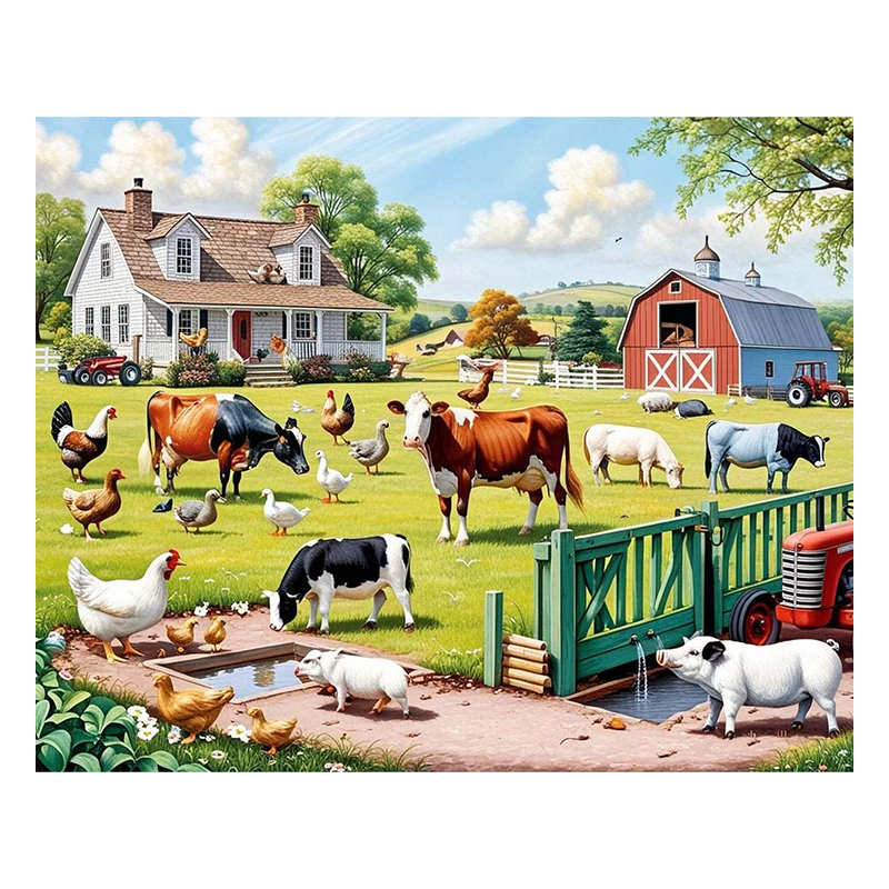 Bauernhofleben - Holzpuzzle