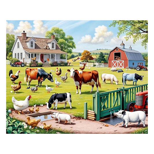Bauernhofleben - Holzpuzzle
