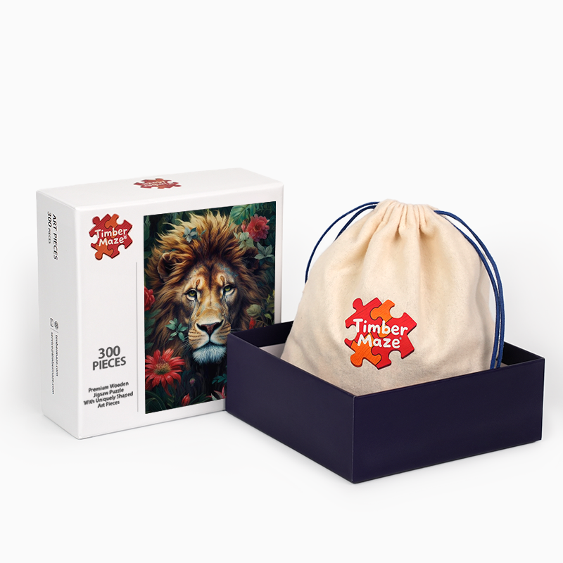 Laub und Wut Löwe - Holzpuzzle