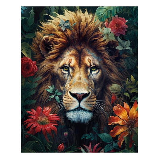 Laub und Wut Löwe - Holzpuzzle