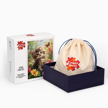 Gartenkätzchen - Holzpuzzle