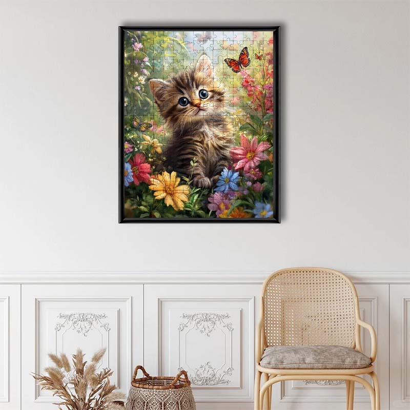 Gartenkätzchen - Holzpuzzle