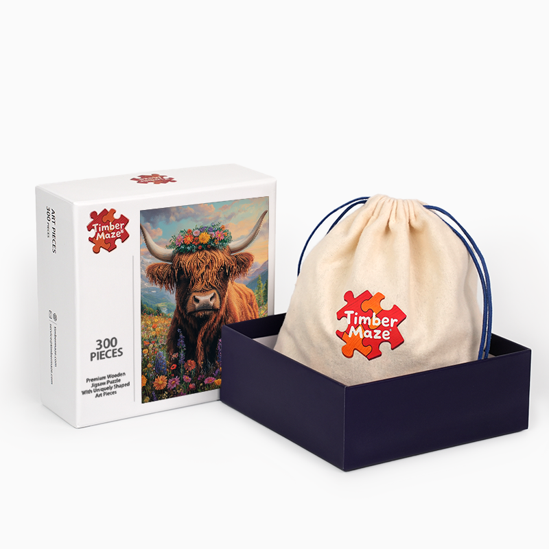 Hochlandkuh - Holzpuzzle