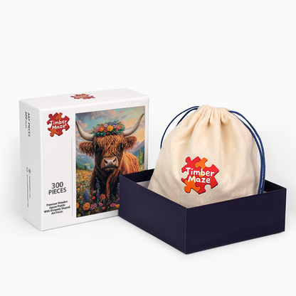 Hochlandkuh - Holzpuzzle