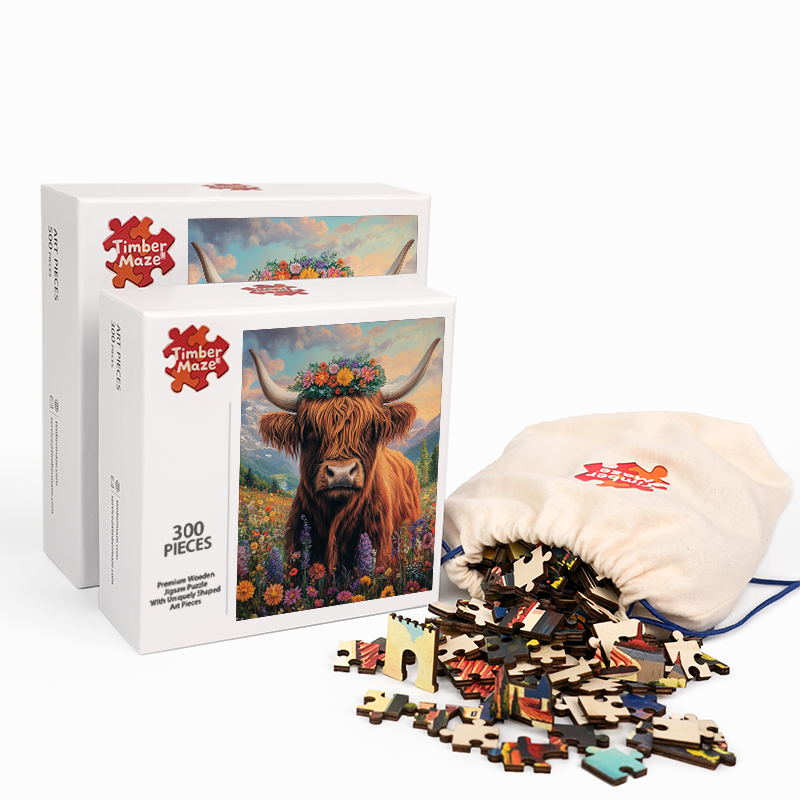 Hochlandkuh - Holzpuzzle