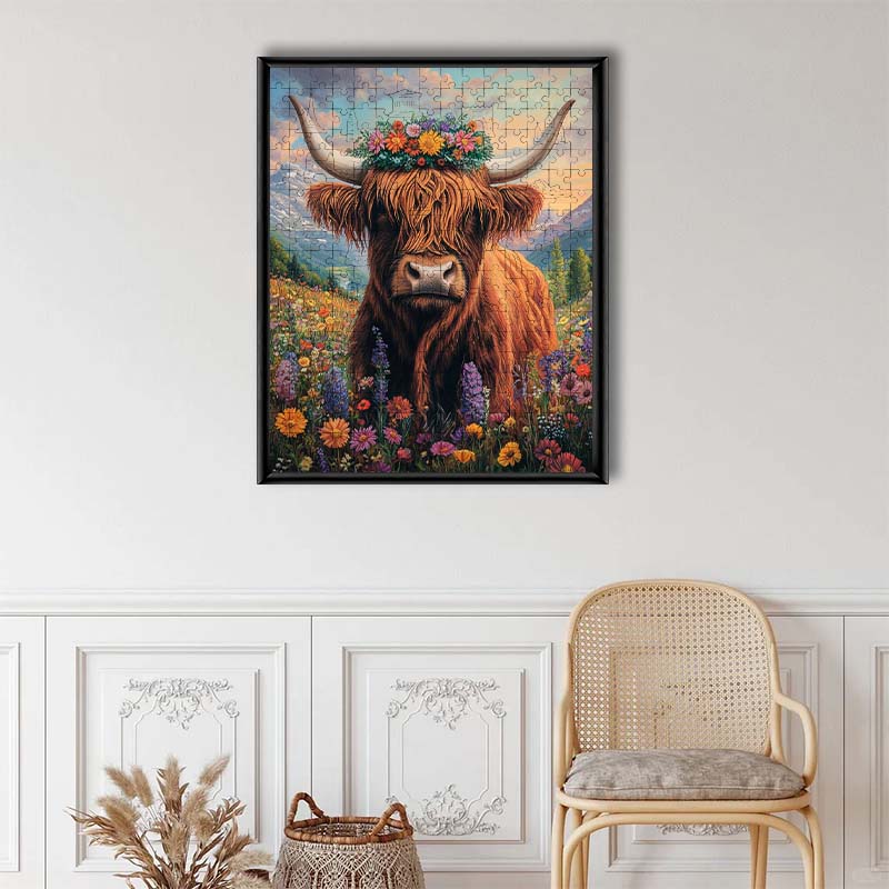 Hochlandkuh - Holzpuzzle