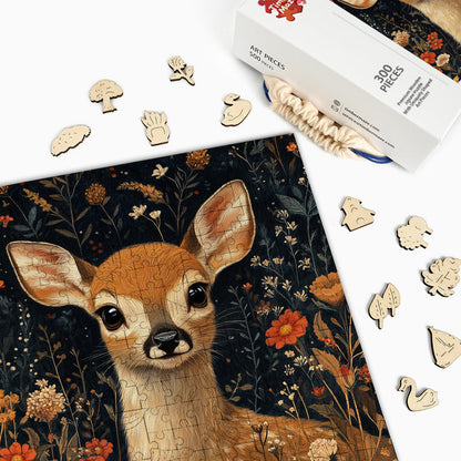 Unschuldiges Rehkitz - Holzpuzzle