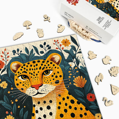 Dschungelleopard - Holzpuzzle