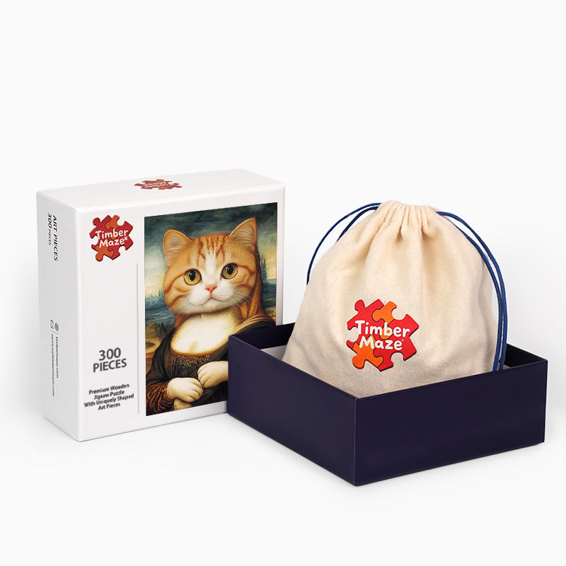 Mona Lisa Katze - Holzpuzzle