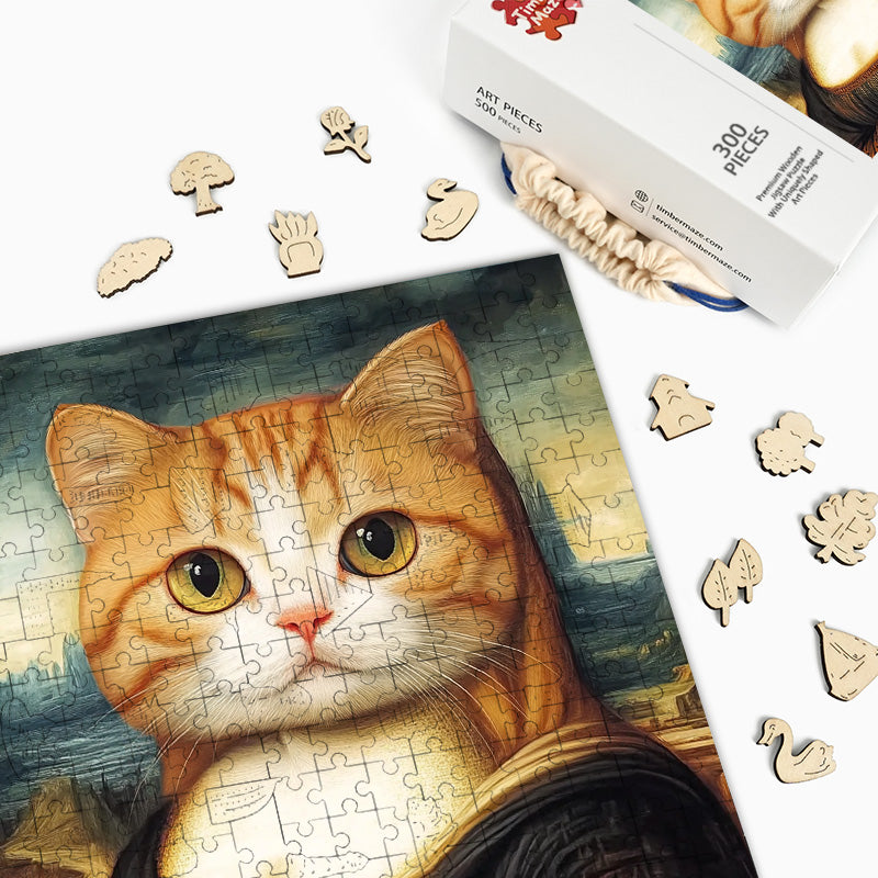 Mona Lisa Katze - Holzpuzzle