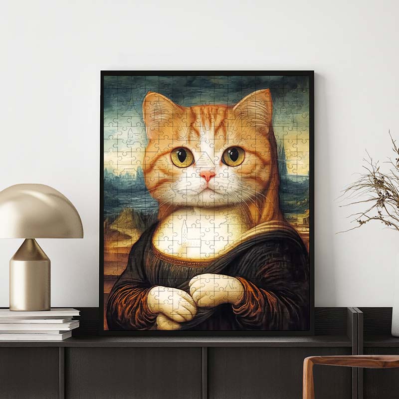 Mona Lisa Katze - Holzpuzzle