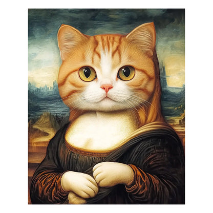 Mona Lisa Katze - Holzpuzzle