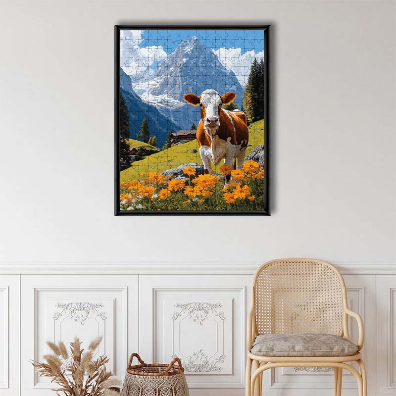 Schweizer Tagebuchkuh - Holzpuzzle