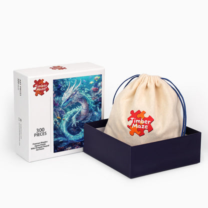 Wasserdrache schwimmen - Holzpuzzle