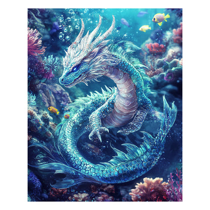 Wasserdrache schwimmen - Holzpuzzle