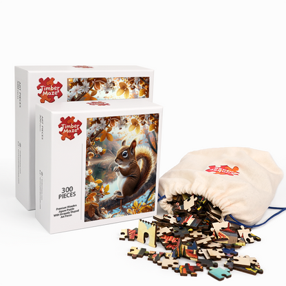 Ein Eichhörnchen-Moment - Holzpuzzle