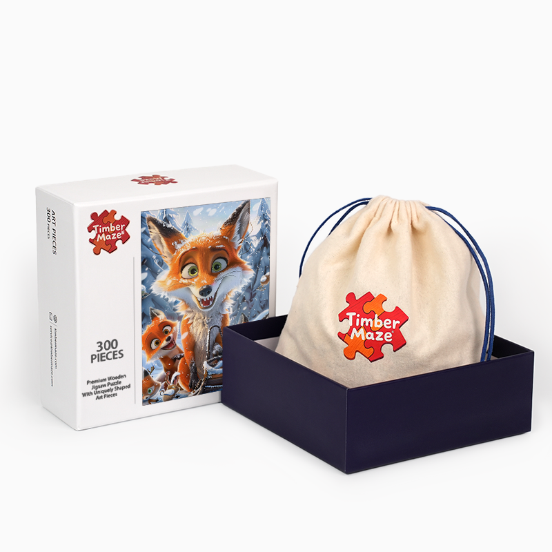 Winterfuchs Familienspaß - Holzpuzzle