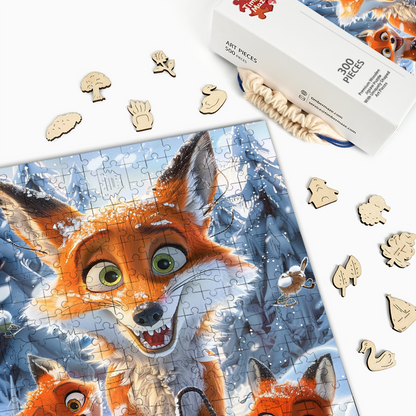 Winterfuchs Familienspaß - Holzpuzzle