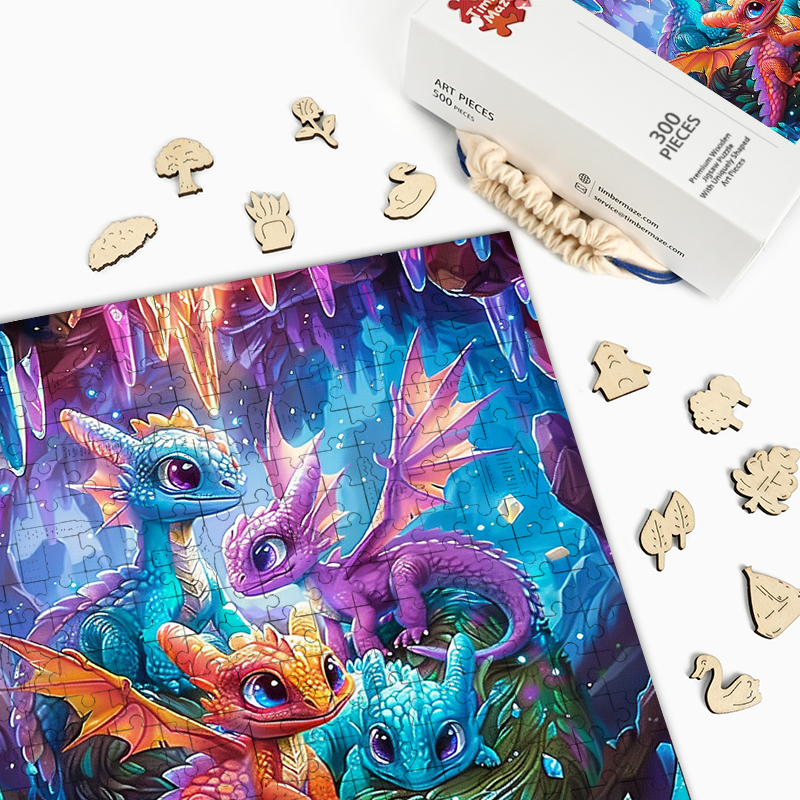 Kristalldrachen - Holzpuzzle