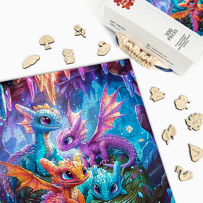 Kristalldrachen - Holzpuzzle