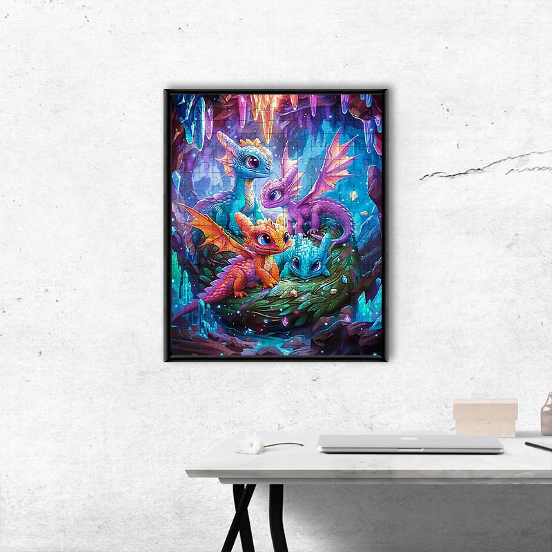 Kristalldrachen - Holzpuzzle