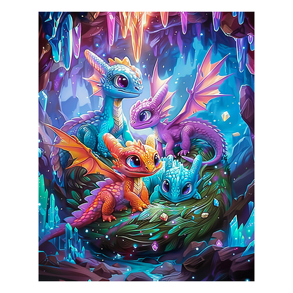 Kristalldrachen - Holzpuzzle