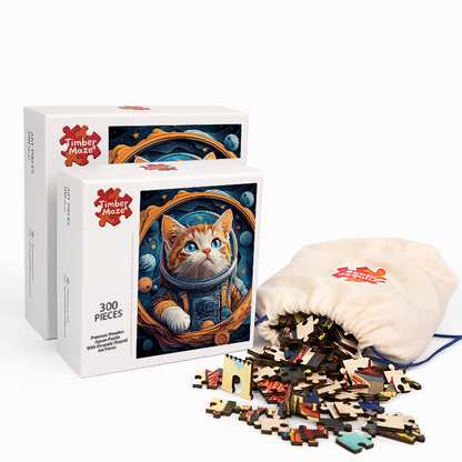Die Astronautenkatze - Holzpuzzle
