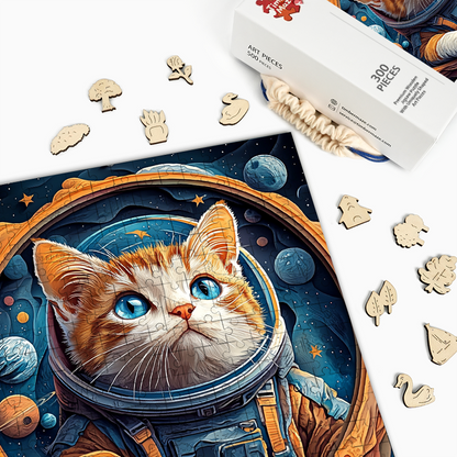 Die Astronautenkatze - Holzpuzzle