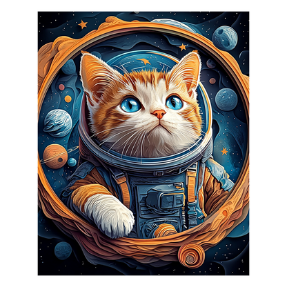 Die Astronautenkatze - Holzpuzzle