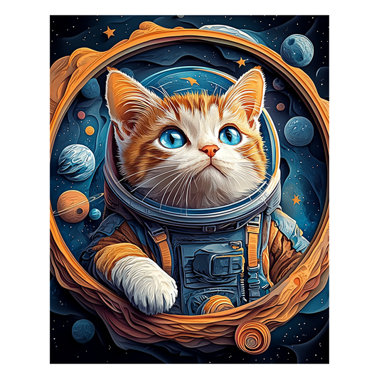 Die Astronautenkatze - Holzpuzzle